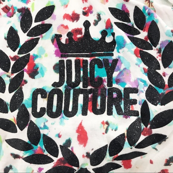 JUICY COUTURE Colorful Watercolor Ribbed Racerback Tank Top Size XS - Picture 6 of 7